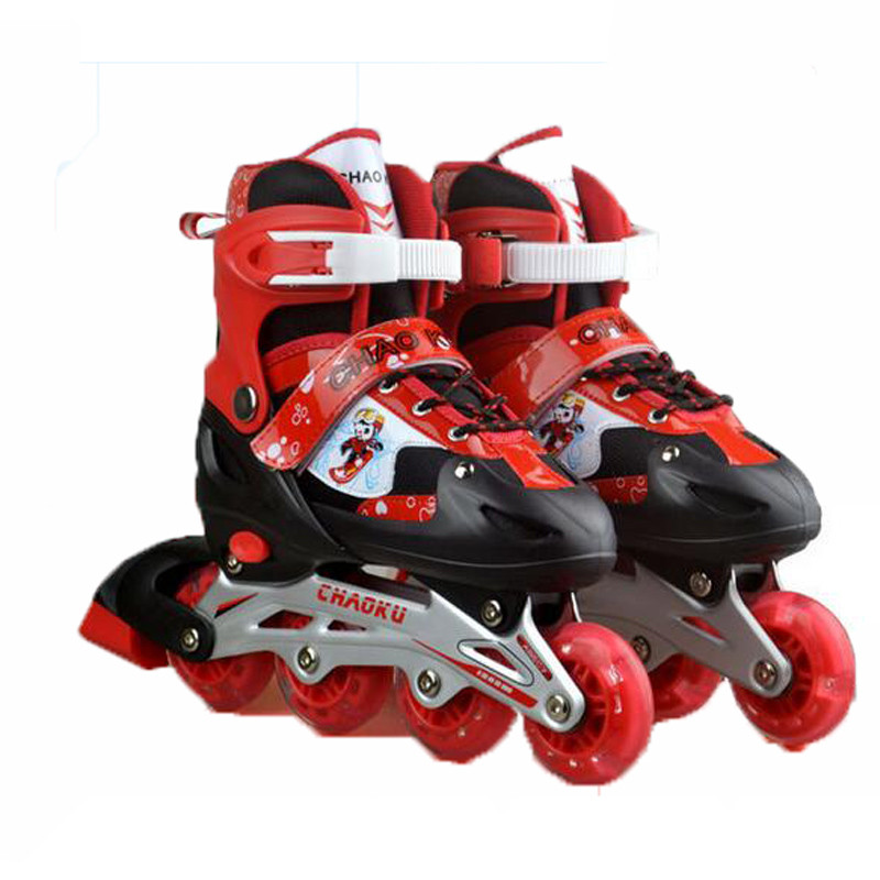 欧伦萨 户外运动2016轮滑鞋 儿童轮滑鞋 溜冰鞋 旱冰鞋 儿童单闪套装 红色