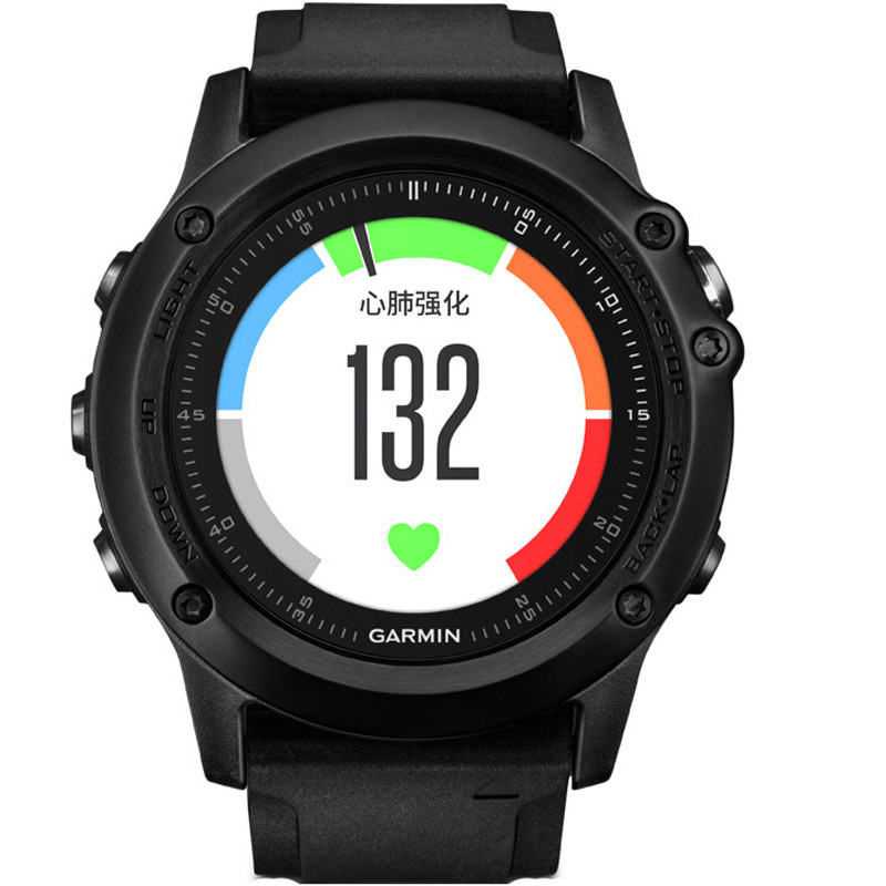 GARMIN 腕式无线电导航设备 Fenix3 HR蓝宝石镜面 类钻碳镀膜表盘 腕式光学心率多功能运动GPS