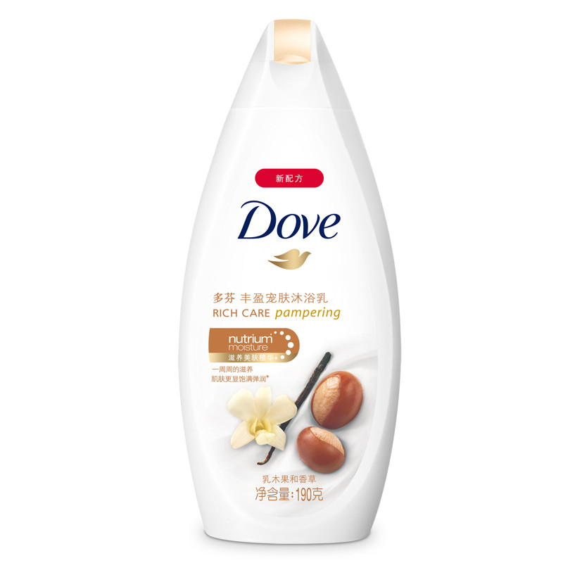 多芬丰盈宠肤沐浴乳乳木果和香草190g