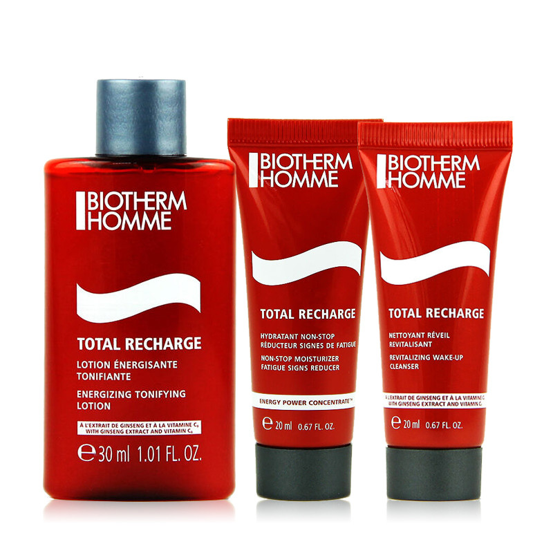 碧欧泉 (Biotherm)男士焕能润泽旅行三件套（洁面啫喱20ML+爽肤水30ML+保湿露20ml）