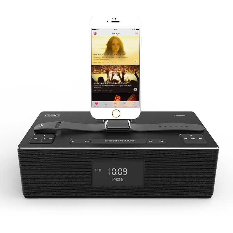RSR DS420苹果音响iphonex/7/8ipad手机专用苹果基座充电音箱（黑色）