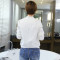 朗妮姿 短外套女 2016春秋新款长袖百搭短外套女韩版短款棒球服大码小外套 W6289 XL 白色