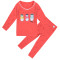 猫人儿童 女童纯棉莱卡套服女孩保暖家居服套装TL6228 100cm 桔红