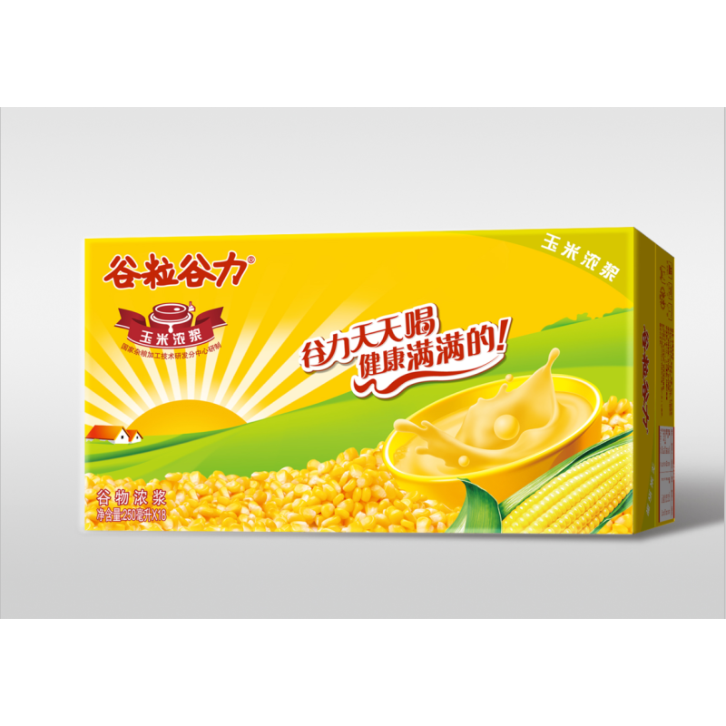 谷粒谷力 玉米浓浆 含乳饮料 250ml*18/箱 箱装