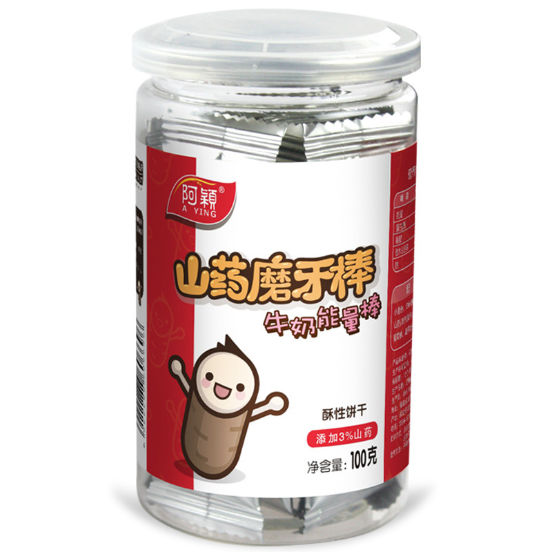 阿颖 山药磨牙棒 100g/罐 牛奶饼干