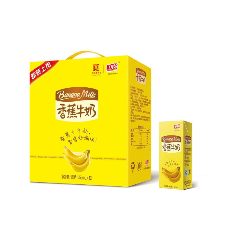 卫岗香蕉牛奶250ml*12