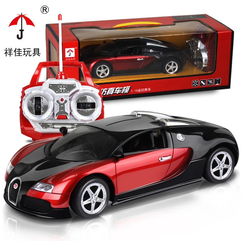 【苏宁自营】祥佳 1:18高速飘移布加迪遥控汽车可充电赛车 男孩玩具3-8岁727-P8红色