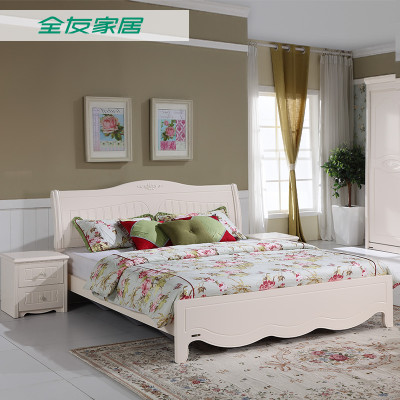 QuanU 全友家居 120611 人造板板式床套装 1.8米床+床头柜*2+床垫