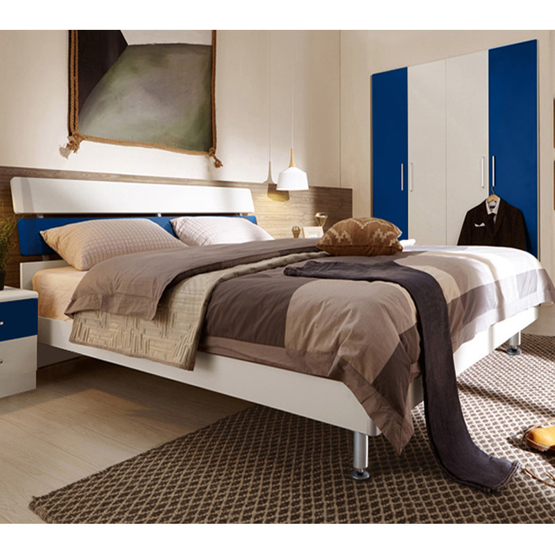 单人床布艺床儿童床双软靠床1.2米1.5米1.8米小户型床卧室家具套装组合气压高箱床储物床 深邃蓝1.8*2.0米