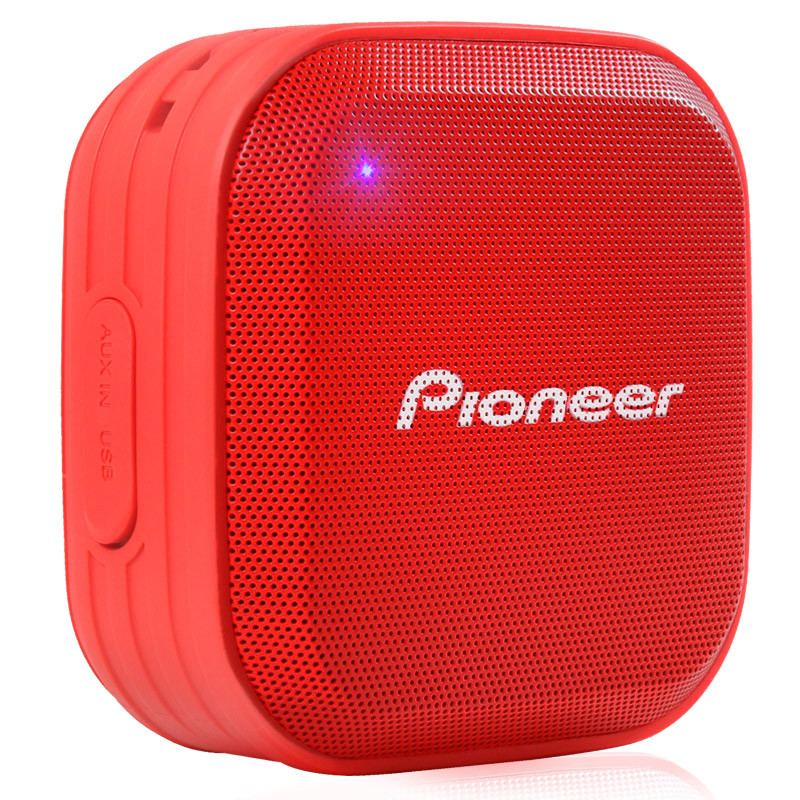 先锋（Pioneer）立体声防水便携蓝牙音箱 BA501 （红色）
