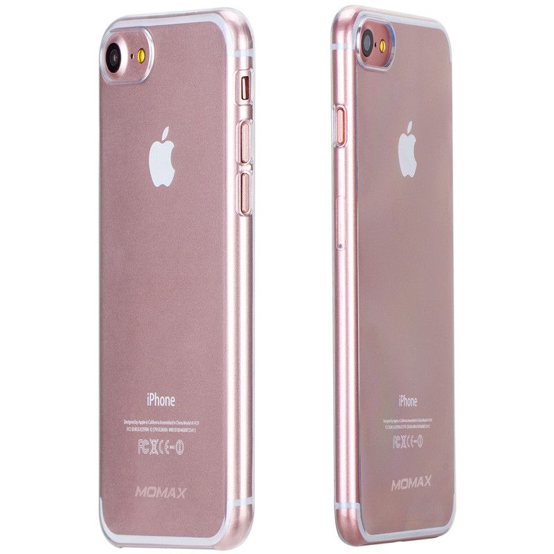 逸美达 iPhone8手机壳苹果7Plus透明薄套磨砂七女男潮防摔硬壳简约i7 苹果7/8Plus【半包耐磨硬壳】【送钢化玻璃膜】