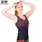 KW SPORTS 加厚印花运动瑜珈背心女2015秋冬季瑜珈服健身房跑步服 L 花色