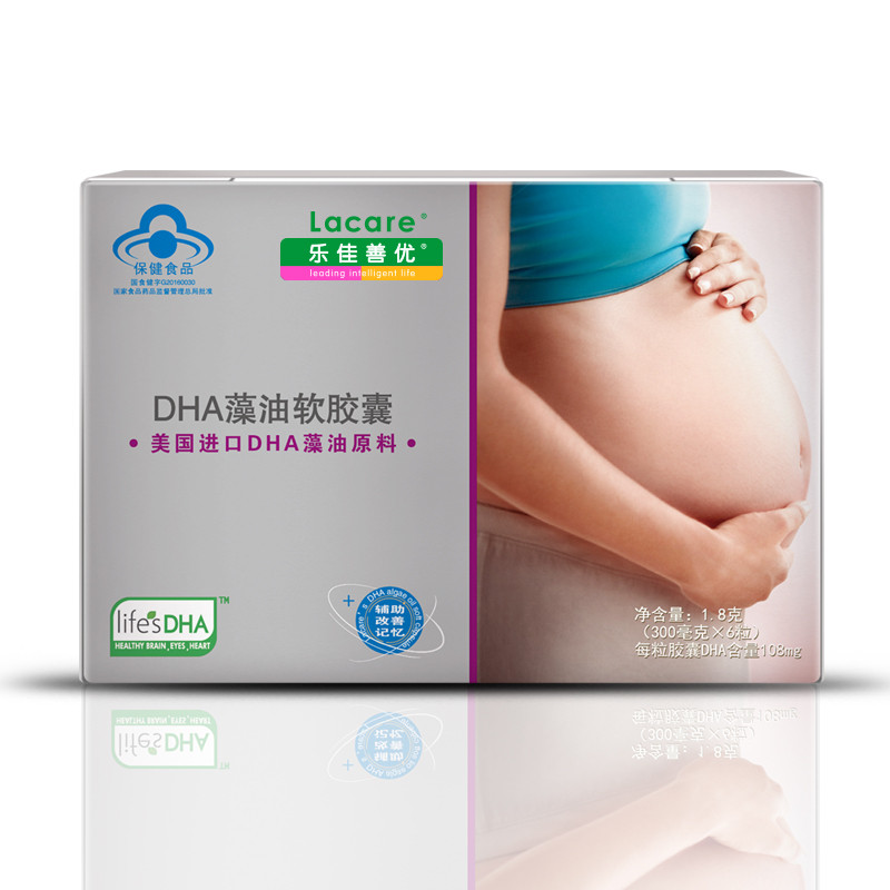 乐佳善优 lacare DHA藻油+亚麻籽油软胶囊 0.5g*6粒