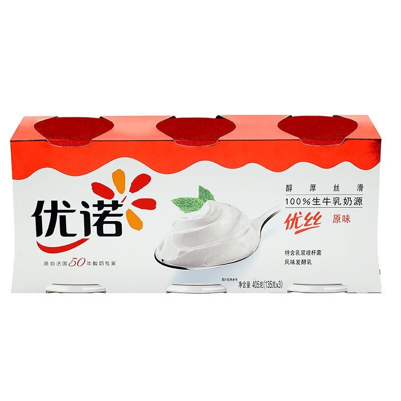 优诺优丝原味风味发酵乳135g*3