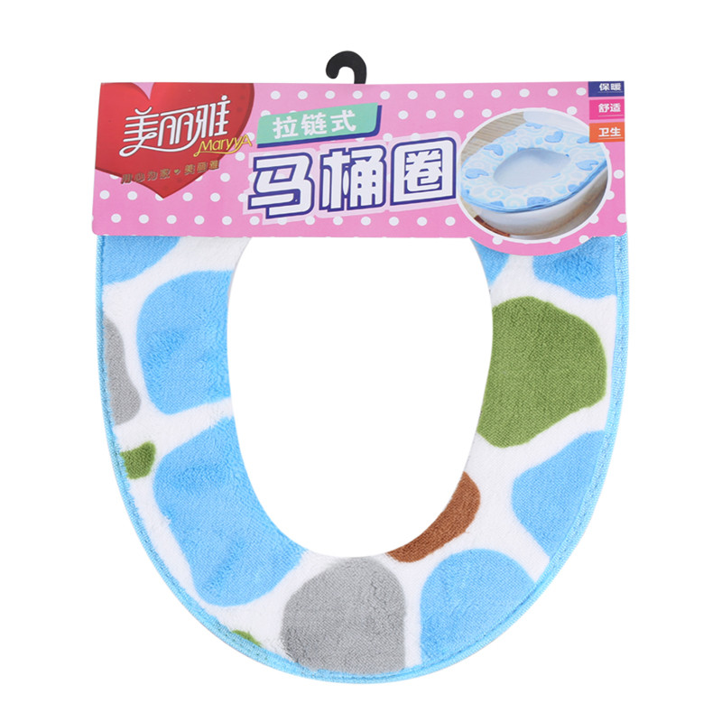 美丽雅maryya 拉链式座便暖垫 颜色随机 马桶垫 棉涤 均码