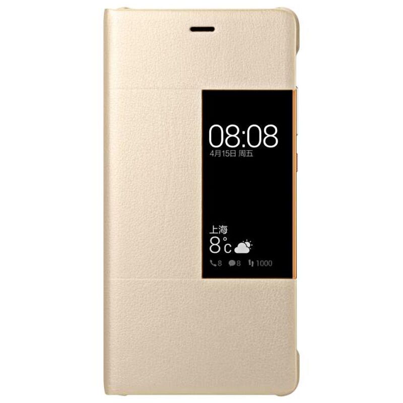 【送VR】华为（HUAWEI）P9Plus原装手机壳 智能休眠保护套 开窗皮套 适用于P9plus 金色单品