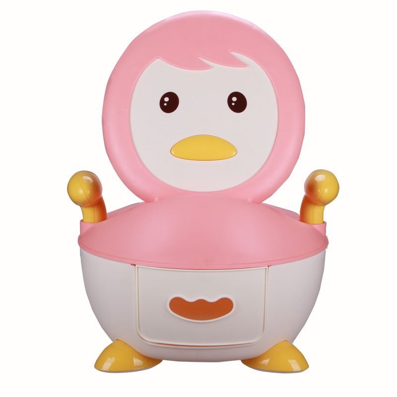 世纪宝贝（babyhood）企鹅坐便器 BH-113 藕粉色