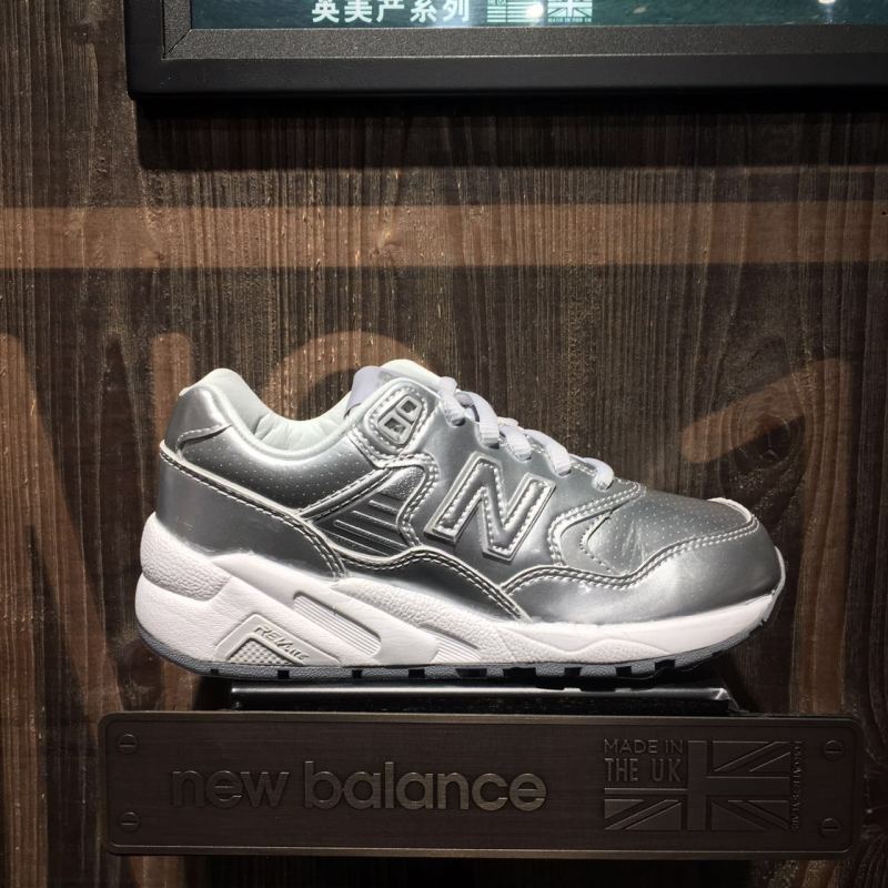 NEW BALANCE NB 中性鞋580新款运动鞋潮鞋酷炫亮皮休闲复古鞋WRT580MG/MT/MS/LF/LH 银色 36码