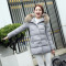 棉服女2016时尚中长款保暖棉服女毛领字母徽章休闲外套潮欧天娜 3XL 军绿色