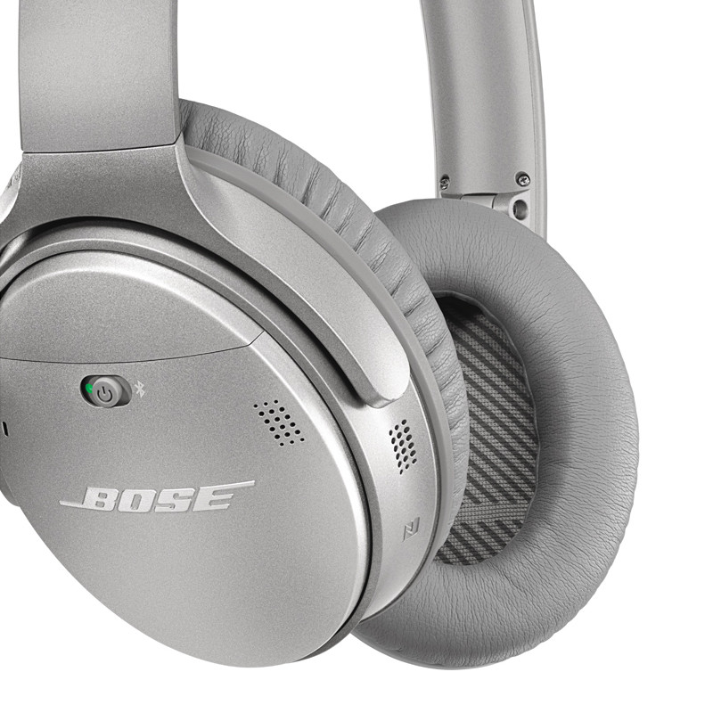 【银色】BOSE QuietComfort 35无线蓝牙耳机有源消噪耳机QC35