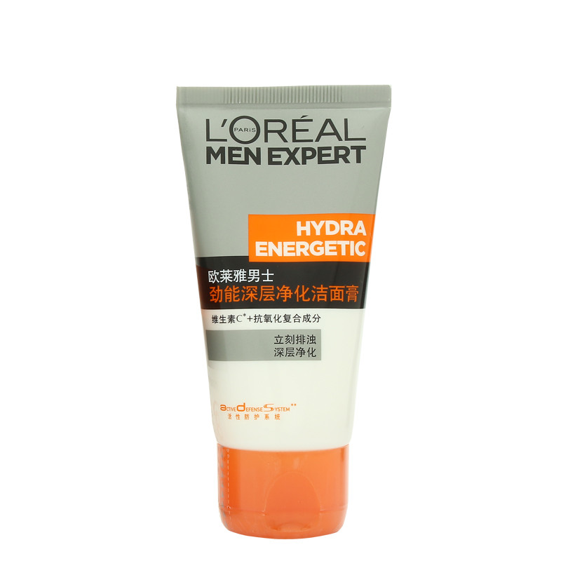 欧莱雅(LOREAL)劲能深层净化洁面膏50ml【赠品中样，介意慎拍】