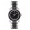 Tissot 天梭 女士T-TREND系列陶瓷/精鋼石英机芯圆形腕表 T064.210.22.051.008 黑色