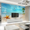 卡茵 3D立体海景沙滩大型壁画 客厅电视背景墙壁纸 卧室整张无缝墙纸 本宝贝一件表示一平方米，多退少补