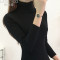 朗妮姿(LANGNIZI) 高领打底毛衣女2020新款春秋修身显瘦长袖内搭纯色弹力针织衫女 A972# 灰色 S【建议80-100斤】