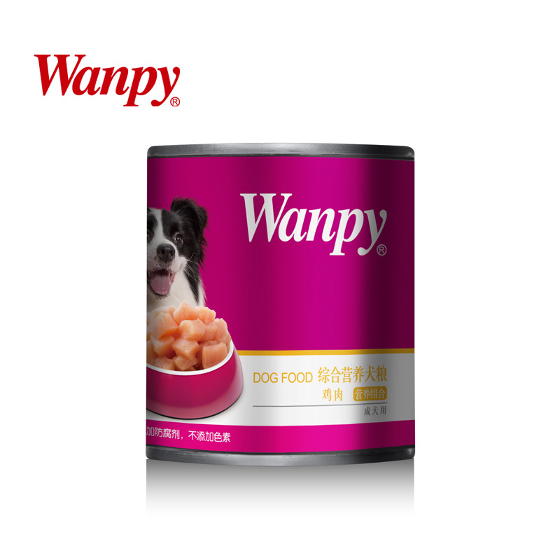 顽皮Wanpy 宠物 犬用鸡肉+蔬菜罐头375g 狗湿粮泰迪金毛宠物挑嘴