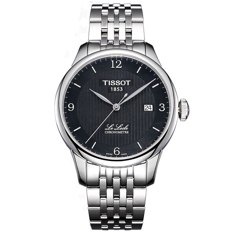 天梭TISSOT力洛克系列 机械男表T006.408.11.037.0087SGC 黑盘T006.408.11.057.00