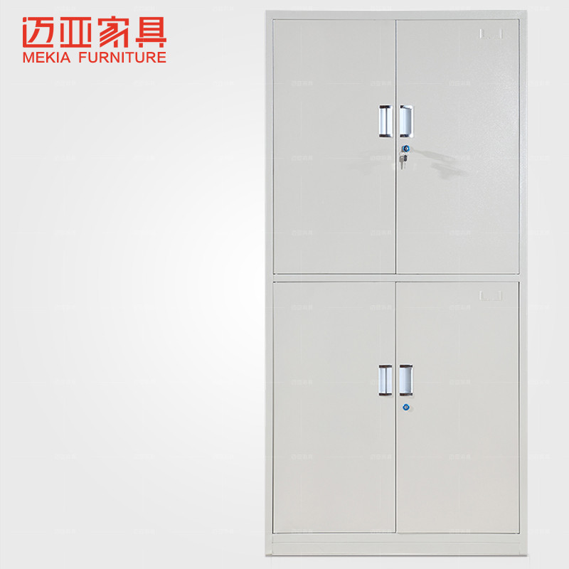 迈亚家具 双节铁皮柜档案柜资料柜办公柜书柜钢制文件柜凭证柜带锁储物柜 标准型