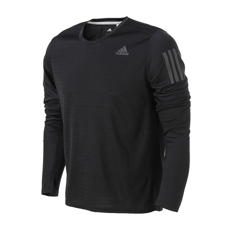 adidas阿迪达斯女子长袖T恤2018新款跑步健身运动服CZ5987 黑色 S