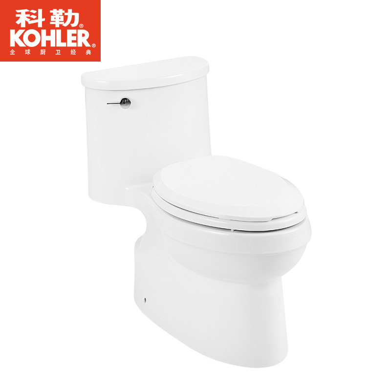 科勒马桶家用连体坐便器 五级旋风 缓降盖抽水马桶5171/76877