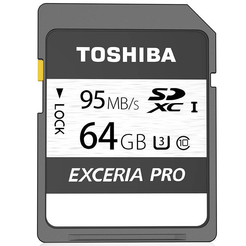 东芝（TOSHIBA）SD卡 64GB 读95MB/s写75MB/s相机存储卡（THN- N401S0640C4）