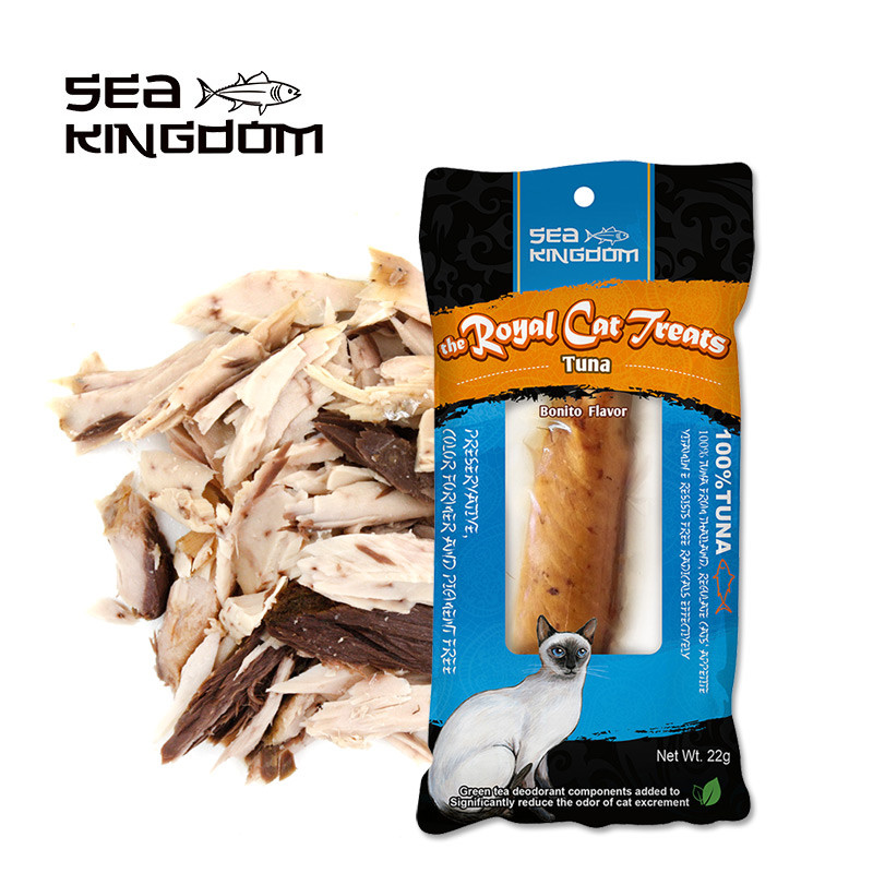 泰国皇室海鲜王国（Sea Kingdom）宠物猫咪猫零食-金枪鱼条（鲣鱼味）22g