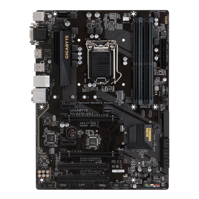 技嘉(GIGABYTE) 200系列 B250-HD3 主板 （INTELB250/LGA 1151）