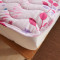 席梦思保护垫床垫1.5m床 磨毛布床褥子双人1.8m床 可机洗四角绑带 1.8*2.0m 蓝色花朵