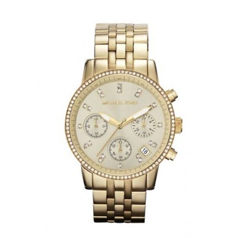 MichaelKors/MK迈克·科尔斯手表 时尚钢带圆盘三眼石英表 女 MK5605系列 MK5698