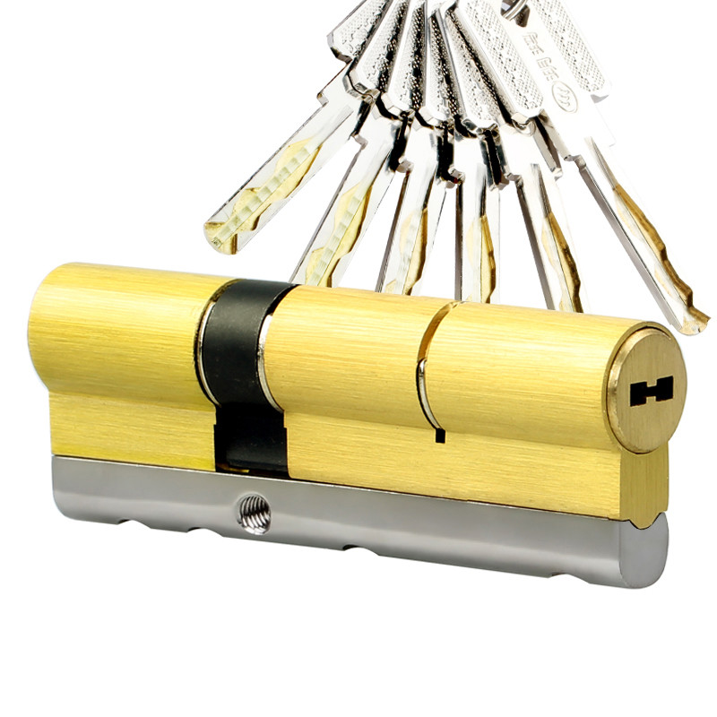玥玛锁芯 c级锁芯 防盗门锁芯 超b级锁芯 防断打防锡纸防技术性开启锁芯 750-ZA6系列 65中分:32.5+32.5