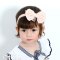 2017新品简约小清新多款多色可选韩国女童发饰儿童发带 婴儿头饰可爱卡通女孩子头花 公主宝宝发箍 8#粉白双色