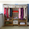 淮木（HUAIMU）实木衣柜楠竹衣柜简易竹衣柜加固木衣橱布衣柜组合 A180高223长送外套