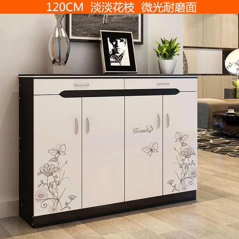 淮木（HUAIMU）超薄鞋柜子储物玄关门厅柜客厅窄简约现代中式实木色鞋架 120cm淡淡