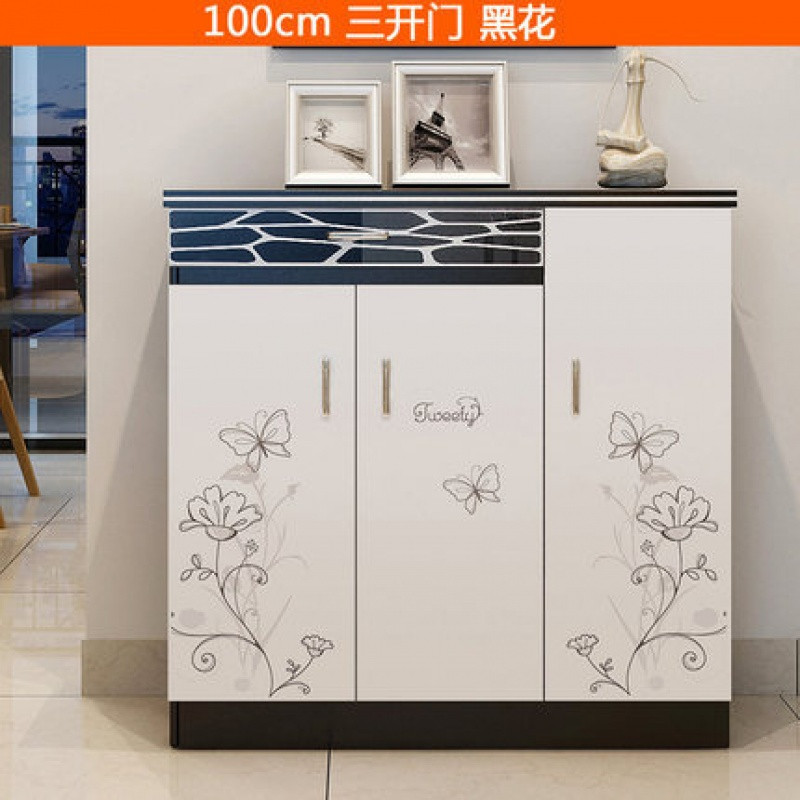 淮木（HUAIMU）实木简易鞋架多层组装收纳柜鞋柜简约现代鞋柜家用 100CM大抽屉黑花