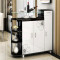 淮木（HUAIMU）地中海家具美式鞋柜实木玄关柜迷你时尚鞋柜收纳柜复古门厅柜做旧 100cm比翼双飞ZC