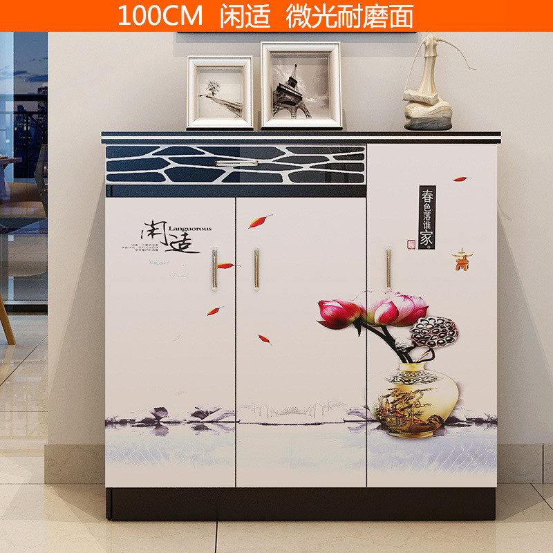 淮木（HUAIMU）鞋柜 现代简约 烤漆玄关柜 超薄简易鞋柜欧式收纳门厅柜 100cm闲适
