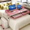 淮木（HUAIMU）多用方便懒人桌可移动床边笔记本电脑桌笔记本床上电脑桌懒人桌单人桌床边书桌护理桌 1.4M粉红套餐五