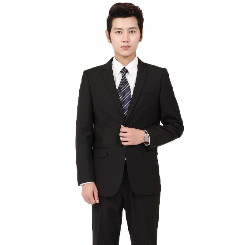 嘟嘟美倍尔 运动户外男士西装西服 工作装工作服男士西服 74 黑色