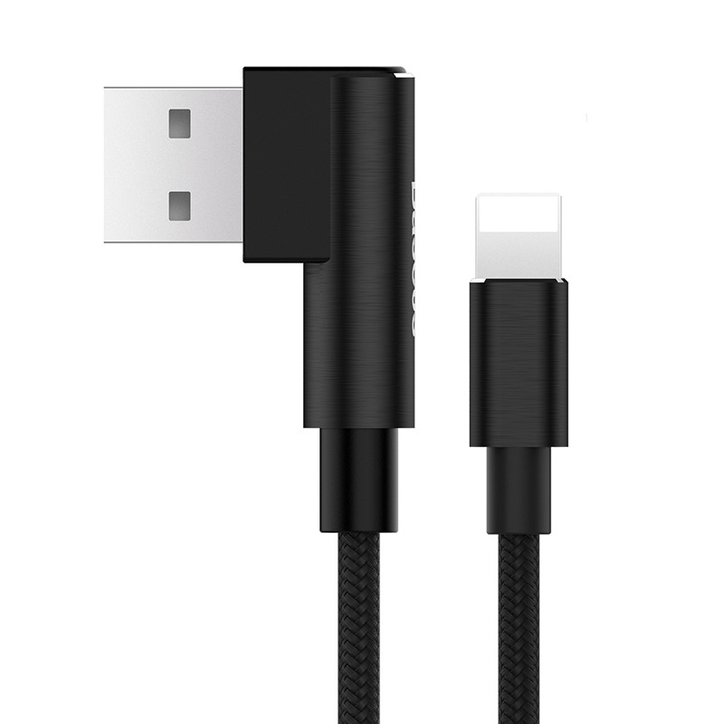 倍思 雅品 弯头式数据线 1.5M 苹果 Lightning IOS 10版本 黑