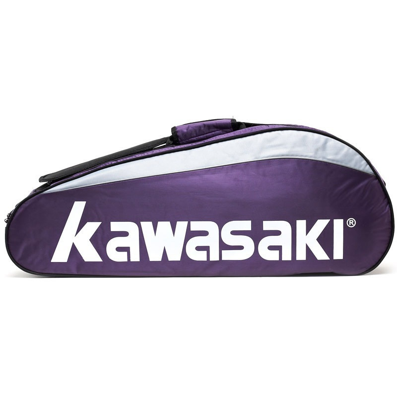 川崎/kawasaki 羽毛球包双肩包3支装6只装男女羽毛球拍包 TCC-047紫色单肩三支装