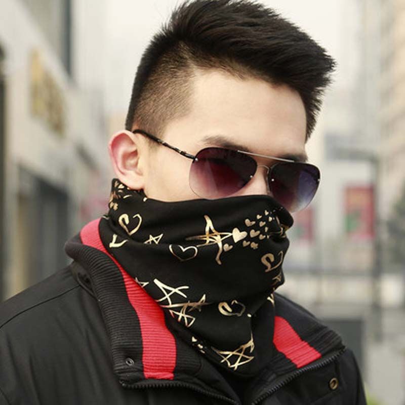 嘟嘟美倍尔 户外骑行脖套秋冬季保暖套头帽秋冬天厚围脖男 均码 黑色